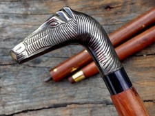 Antique Style Victorian Cane Wooden Walking Stick Vintage Brass Handle Gift Item