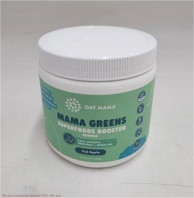 Oat Mama Greens Superfoods Booster Scoopable Jar - Fuji Apple EXP 08/05/2026