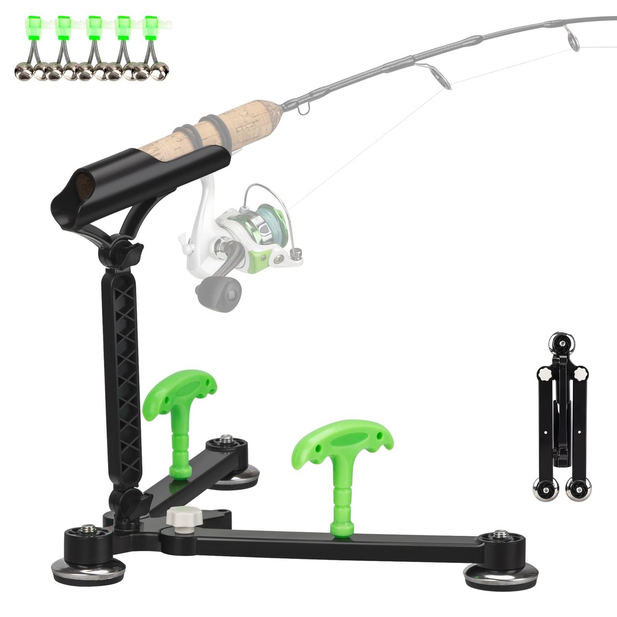 Ice Fishing Rod Holder, Adjustable Fishing Rod Stand for Ground, Ice Pole Hol... Ice Fishing Rod Holder, Adjustable Fishing Rod Stand for Ground, Ice Pole Hol...