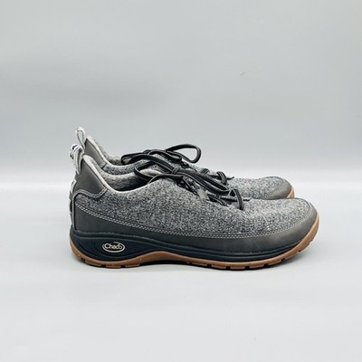 Chaco Shoes Womens 10 Gray Knit EcoTread Kanarra 2.0 Lace Up Walking Sneakers