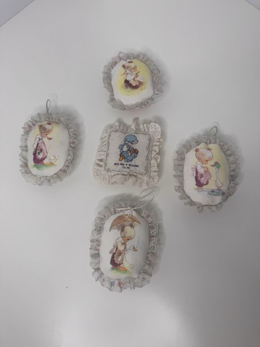 🩷 Precious Moments Door Hanger Christmas Ornament Embroidery Hand Stitched - Picture 2 of 12