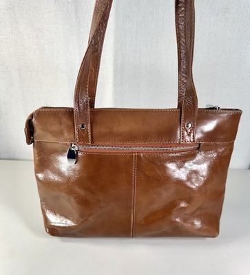 Ashwood Genuine Leather Shoulder Bag Purse Brown Double Handles