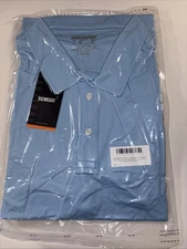 Tacvasen Men's Short Sleeve Pique 3-Button Golf Polo Shirts Sky Blue Size XL NEW