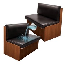 Pu Leather RV Dinette Cushion Covers Waterproof Stretch Camper 2 Set Brown