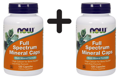 2 x NOW Foods Full Spectrum Minerals, Iron-Free - 120 caps (154,12 EUR/kg)
