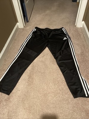 Mens Adidas Tiro Aeroready Black White Stripes Jogger Soccer Track Pants Size XL