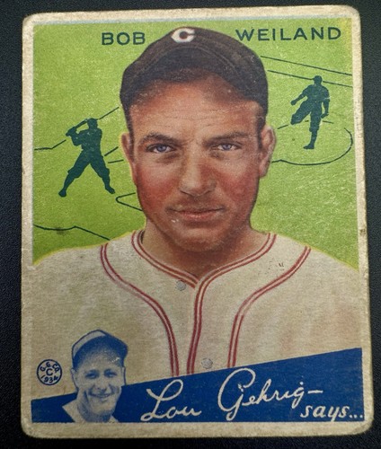 Bob Weiland #67 1934 Goudey card