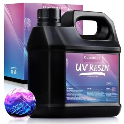 UV Resin 1000g, Upgrade Crystal Clear Hard Ultraviolet Epoxy Resin Glue, Low