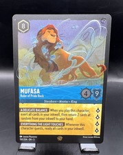 Mufasa Ruler of Pride Rock 150/204 Lorcana Shimmering Skies Cold Foil LP