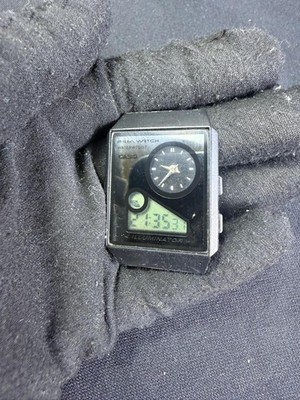 CASIO FS-03 デジタル腕時計FILM WATCH　動作品 RARE Casio Film Watch Fs-03 5858 Blue White Analog Digital