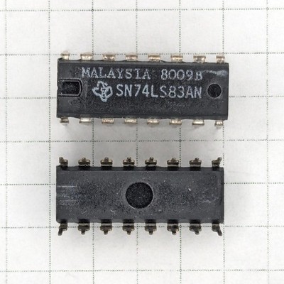 2Pcs Texas Instruments SN74LS83AN 4-Bit Binary Full Adder 16-Pin IC Vintage -e28