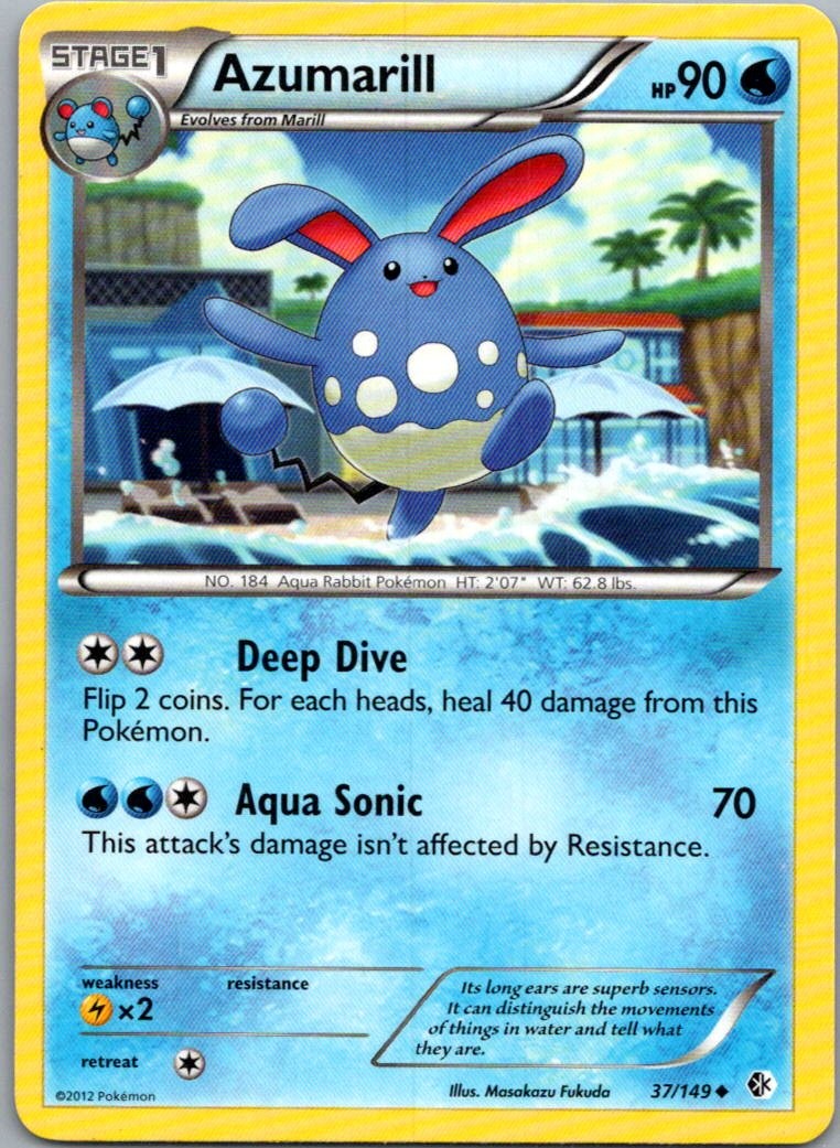 Azumarill 37/149 Uncommon Boundaries Crossed Pokemon Lightly Played