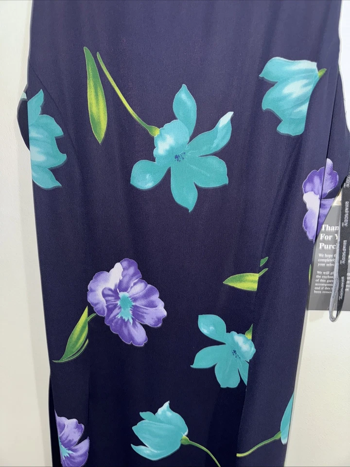 Maxi Vestido Floral De Colección Y2k Rhapsody Talla 12/10/M Espalda Baja Nuevo con Etiquetas Foto 2 de 4