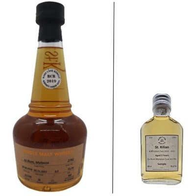Whisky Sample St. Kilian 3 Y RCR Private Cask 2791 Ex-Rum, 55,2%, 10cl