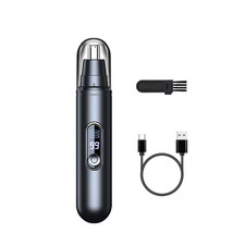 USB Rechargeable Nose Ear Eyebrow Hair Trimmer Mini Portable Electric Shaver Bla