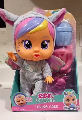 Cry Babies Loving Care Jenna Interactive Baby Doll Set w/ Bottle Pacifier Potty
