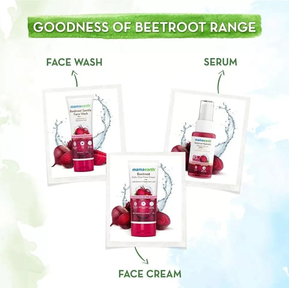 Mamaearth Beetroot Daily Glow FacMamaearte CreamBeetroot & Hyaluronic Acid - 80g