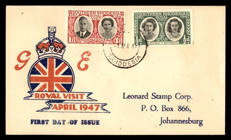 Mayfairstamps Southern Rhodesia FDC 1947 dual royal visit First Day Cover cca_02