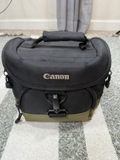 Canon Camera Waist Bag Fanny Pack DSLR Case Black Green No Shoulder Strap