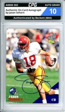 Authentic On-Card Autograph Signed by Jason Sehorn CPG Auto Grade 10