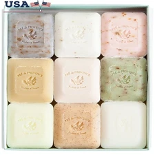 Luxury Moisturizing Soap Gift Set 9 Natural Scents Shea Butter Hydrating Soaps