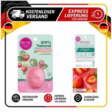 eos Baume à Lèvres Sorbet Fraise 100% Naturel 95% Bio Hydratant 7g