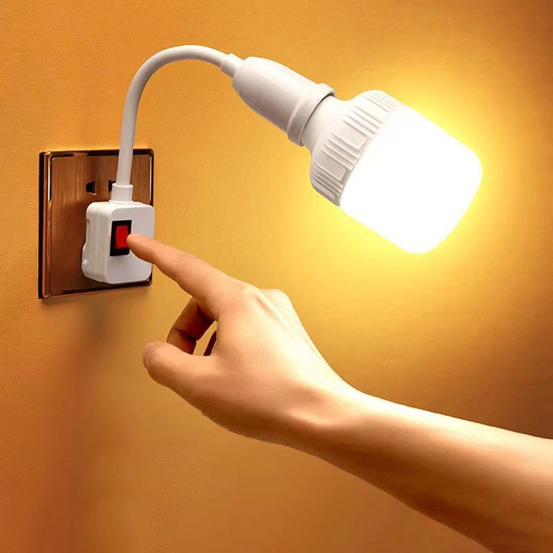 Lámpara E27 Luz Ajustable Flexible Curva Móvil Prueba Luz LED Enchufe de Luz