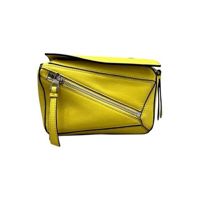 LOEWE Body Bag Puzzle Bum Bag Mini Belt Bag Calfskin Color Yellow Unisex 99