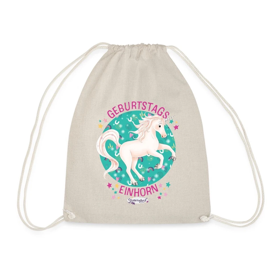 Sternenschweif Geburtstagseinhorn Im Kreis Turnbeutel