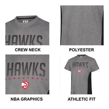 Ultra Game Herren Kurzarm-t NBA Active Tee Shirt, Anthrazit meliert, X-Large