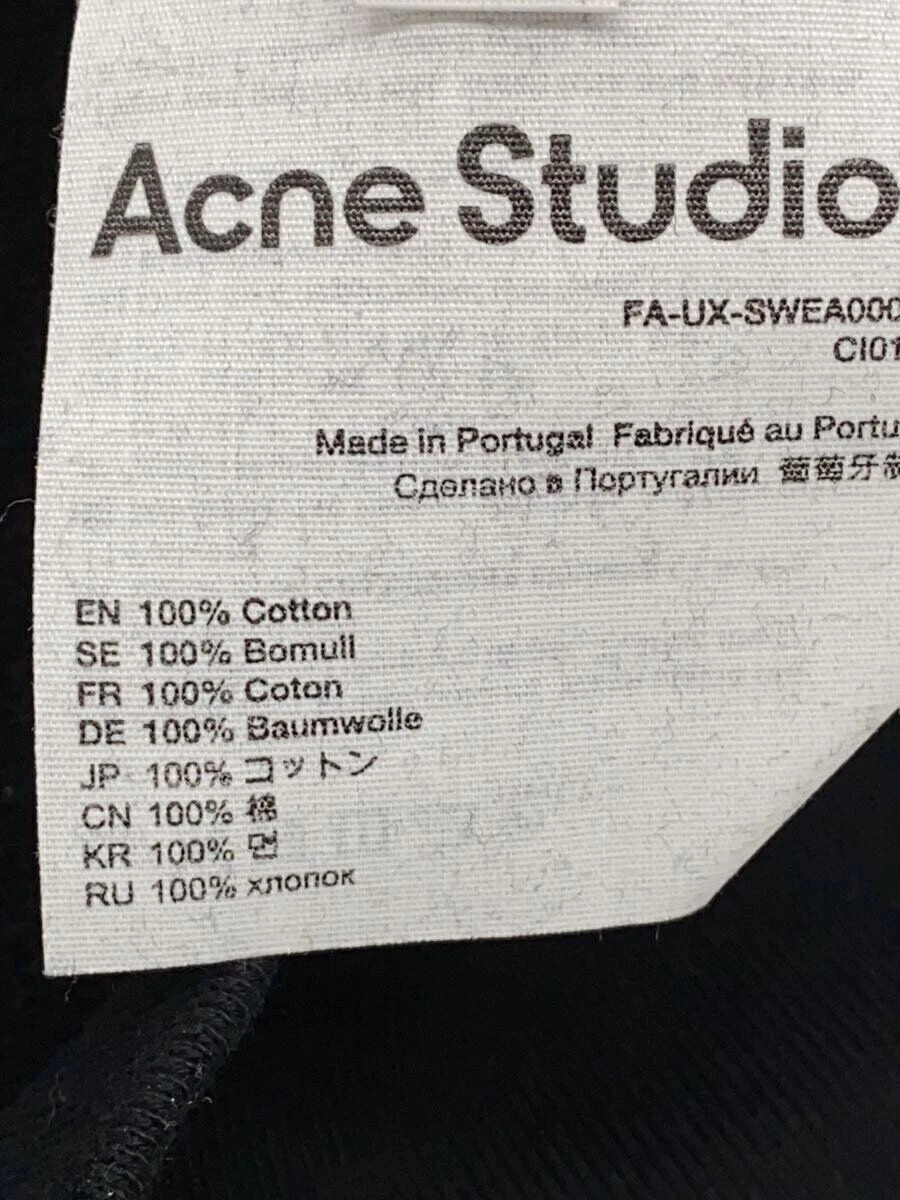 Felpa con cappuccio Acne Studios M cotone nero FA UX SWEA000124 usata