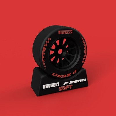 Pirelli F1 Tire Display Mini Desk Decor Formula 1 Racing Wheel Replica Model