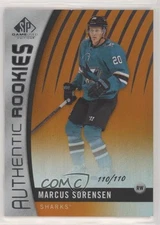 2017-18 SP Game Used Authentic Rookies Orange Rainbow Marcus Sorensen Rookie RC