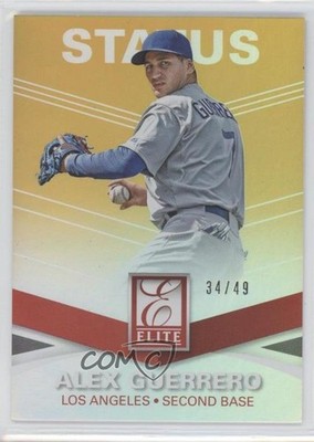 2015 Panini Elite Status Gold 34/49 Alex Guerrero #129 0a1