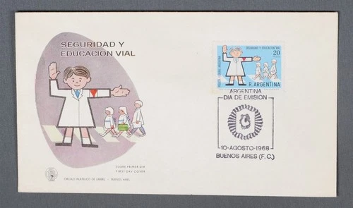MayfairStamps Argentina FDC 1968 Traffic Safety Safety First Day Cover aax_50067