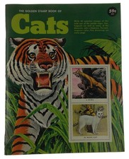 Golden Stamp Book Cats 12th 1971 Stickers Vintage Lindsay Tobey Tiger Xmas Gift