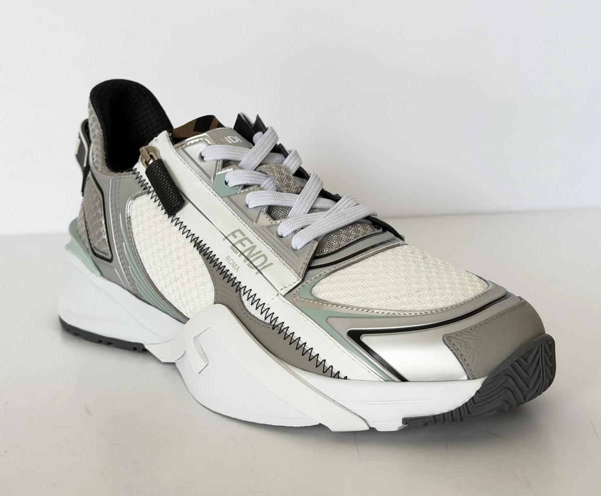 Fendi Flow Low Top Trainer Men\'s Beige & White Sneakers Size 8 Fendi Flow Beige Sneakers - Fendi - Men | WE IN STYLE main image 2