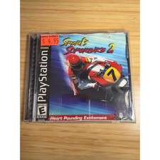 Sports Superbike 2 PS1 Complete CIB Untested Water Damaged Artwork