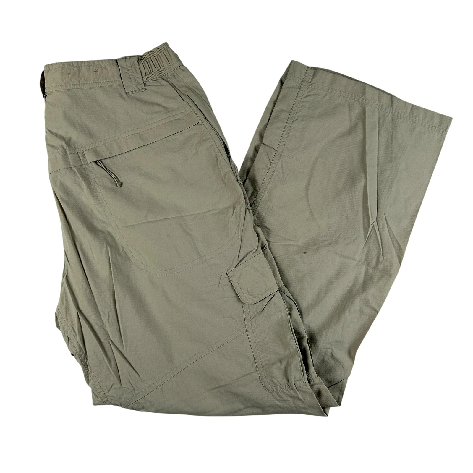 Columbia Insect Blocker Pants Mens 30 L Beige Nylon Cargo Hiking Lined Outdoor