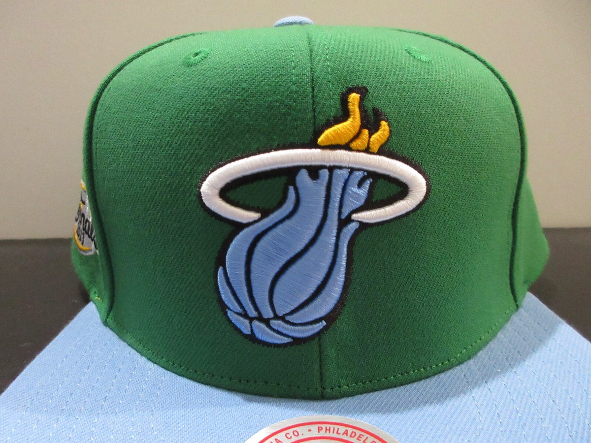Miami Heat Hat Cap Snap Back Green Blue NBA Basketball Finals