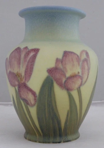 ROOKWOOD VASE Signed by Kataro Shirayamadani. Shape#6765. Vellum. 1939