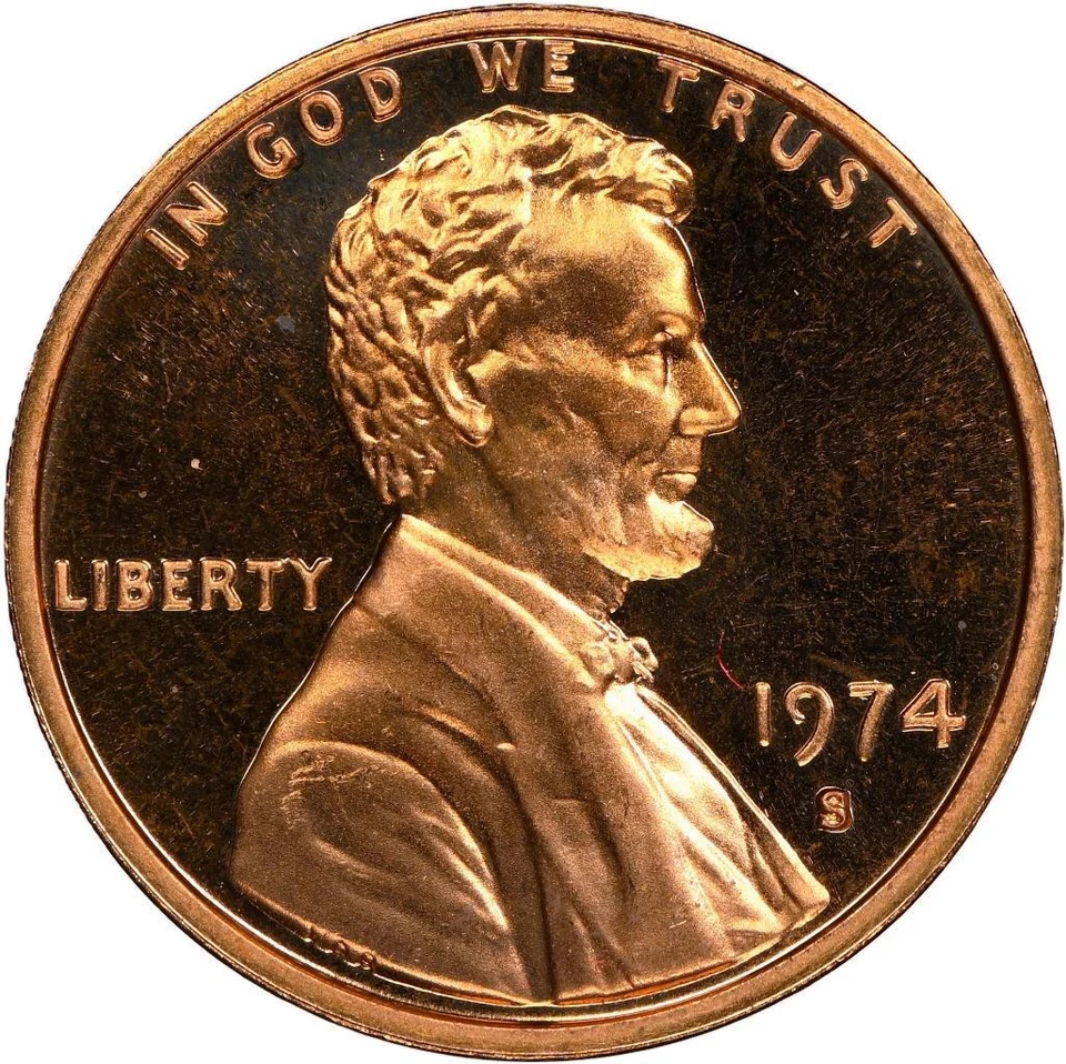 1974 S LINCOLN CENT PROOF 1C PF68 RD CAMEO NGC PR68 CAM Photo Vision SKU 3105 - Image 2 of 3