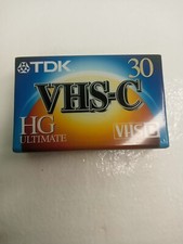 One 1 TDK VHS-C HG Ultimate 30 Camcorder Cassette Blank Video Tape NEW SEALED