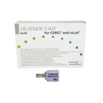 Vivadent 626410 Ivoclar IPS e.max CAD CEREC Blocks InLab HT A3.5 C14 5/Pk