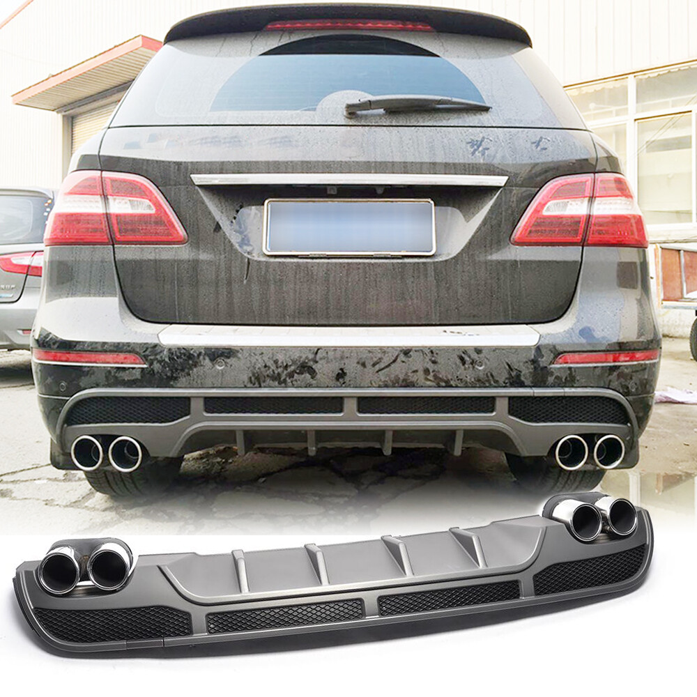W166 Mercedes For メル ML350 W Lip Diffuser Bumper Rear 2011-15 ML400 テーブル・机