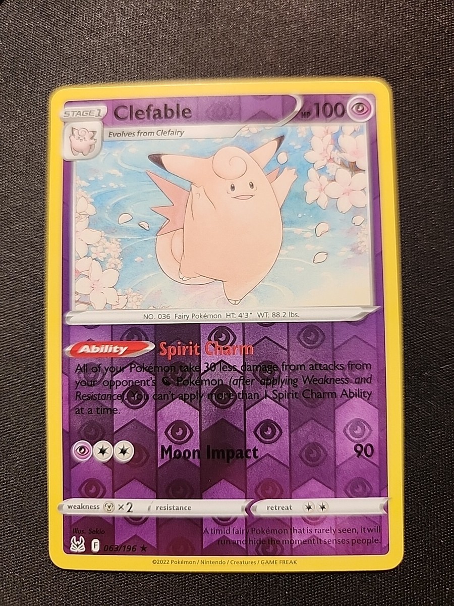Pokémon TCG Clefable 063/196 Swsh11: Lost Origin Reverse Holo | eBay