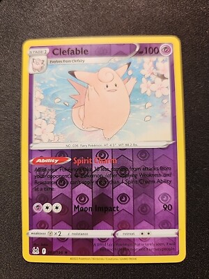 Pokémon TCG Clefable 063/196 Swsh11: Lost Origin Reverse Holo | eBay