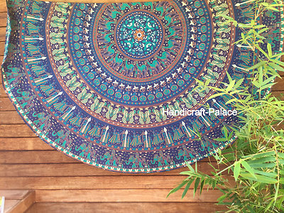 Indian Rund Mandala Hippie Wandteppich Strandtuch Handtuch Yoga Matte Boho