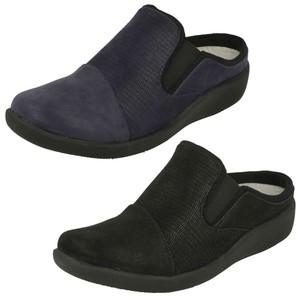 clarks slip on mules