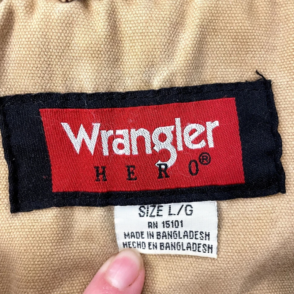 复古 90 年代牧马人英雄狩猎苍蝇内衬西裤冬季工作帆布背心 L — 第 2/4 张图片